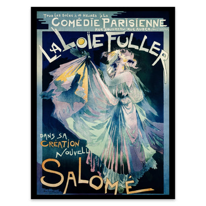 Loie Fuller Tanz-Portrait als Kunstdruck auf mattem Papier im Jugendstil.
