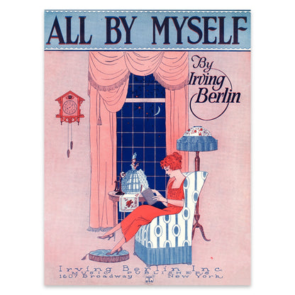 Retro Musik Poster der 1920er Jahre in sanften Pastelltönen.