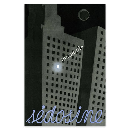 Retro-Poster Sédosine Laboratoires Licardy zum Thema Schlaflosigkeit.