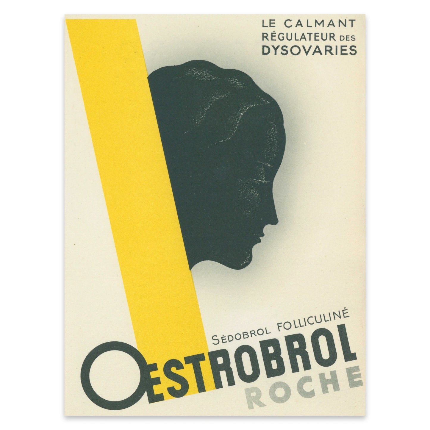 Klassisches Roche Pharma Poster aus der Mitte des 20. Jahrhunderts als hochwertiger Kunstdruck.