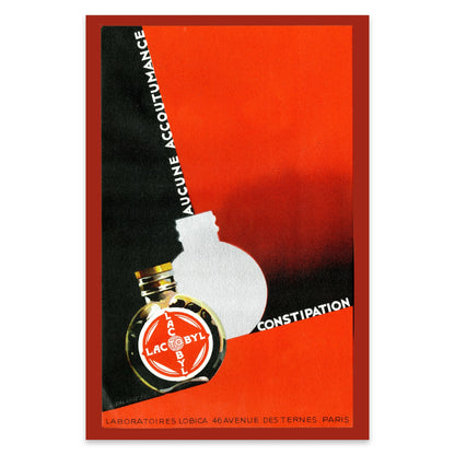 Minimalistisches französisches Labor-Poster mit Kontrastfarben.