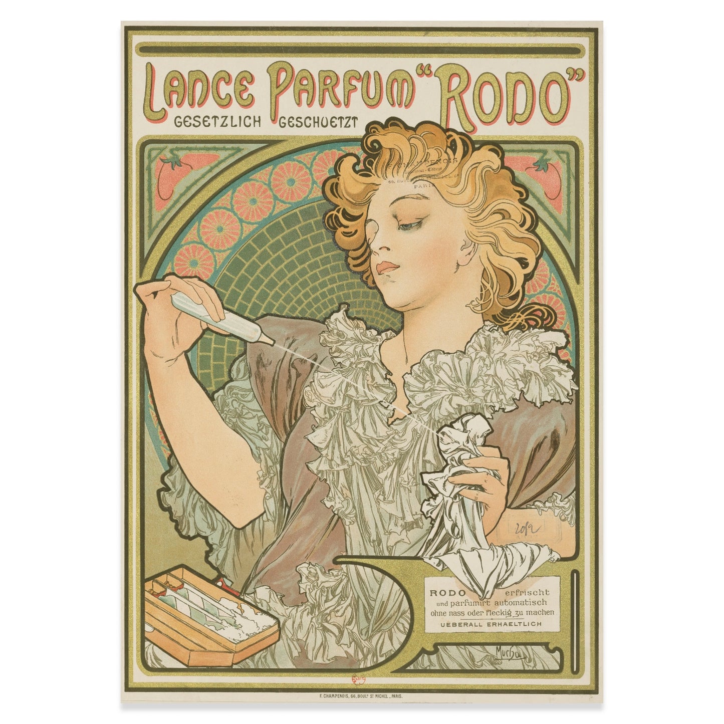 Kunstdruck eines Pariser Vintage-Posters aus der Belle Époque.