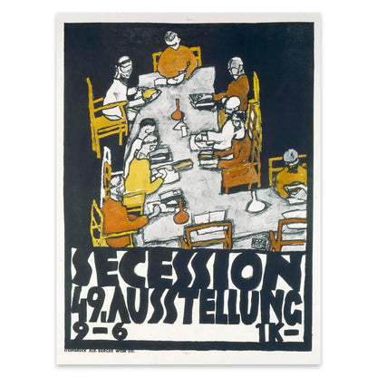 Historisches Vintage-Poster der Wiener Moderne von Egon Schiele.