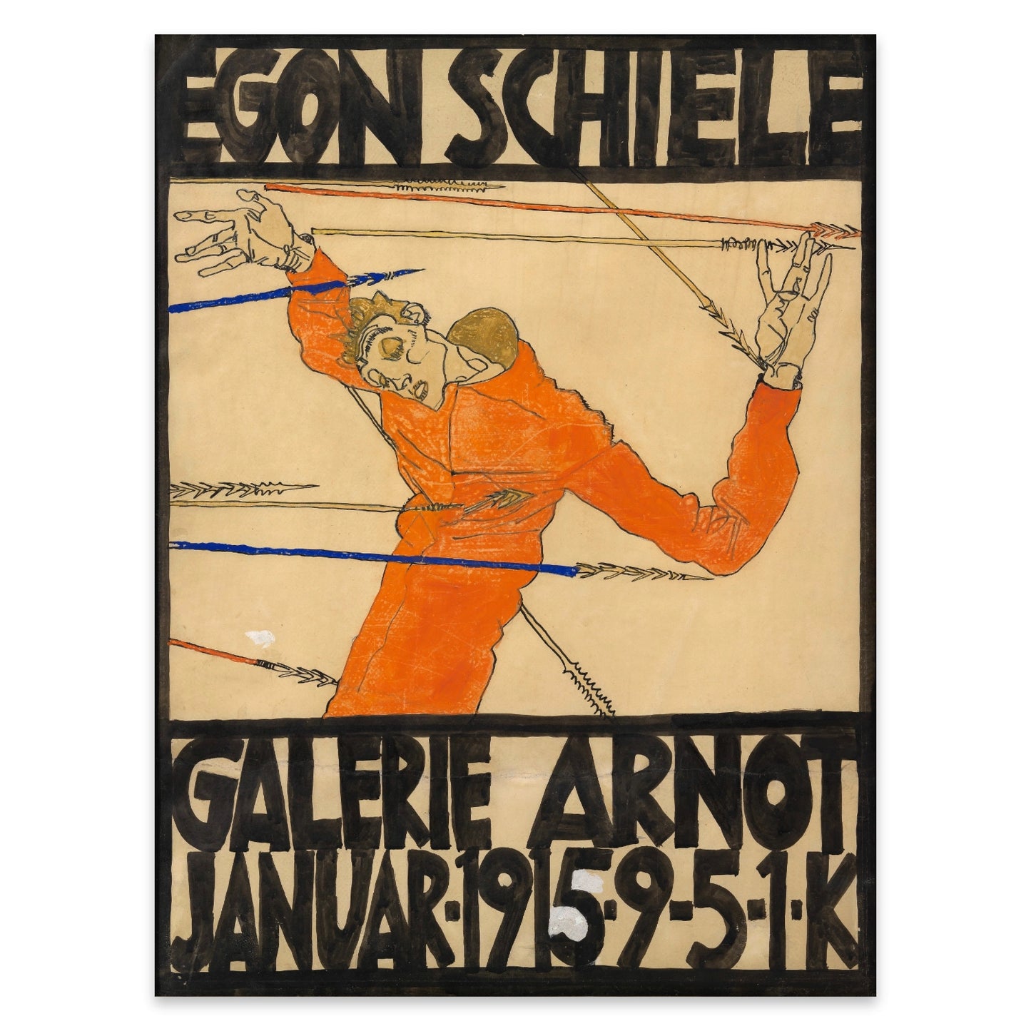 Klassiker der Wiener Moderne Egon Schiele 1915 Wanddeko.