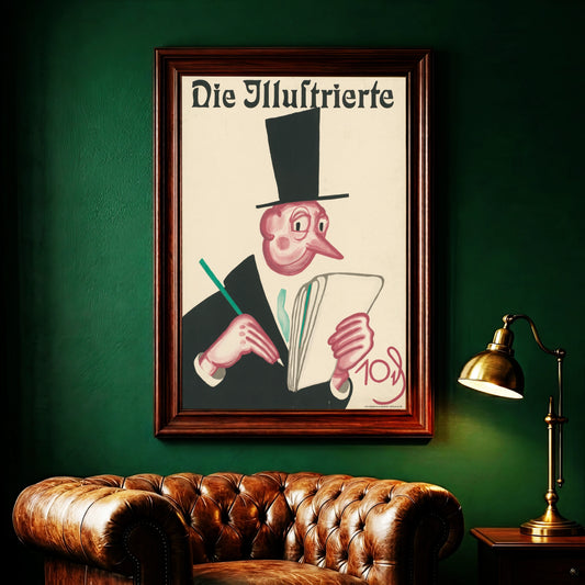 Expressionistisches Plakat von Paul Leni aus dem Jahr 1914 für Die Illustrierte.