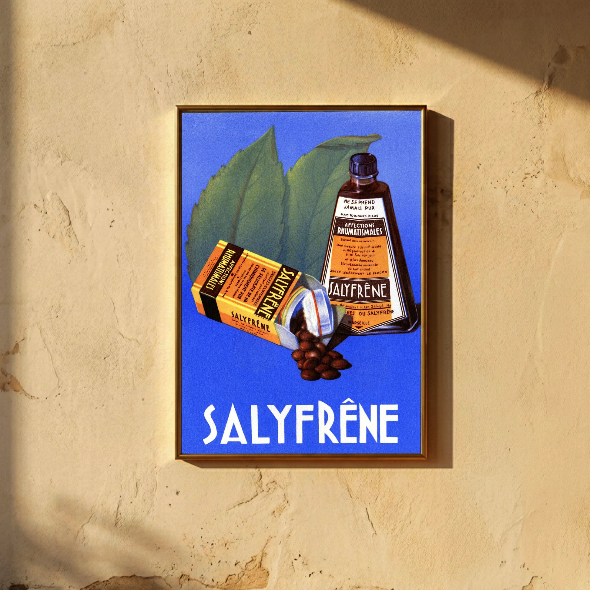 Französisches Vintage Poster für Salyfrêne gegen rheumatische Beschwerden.