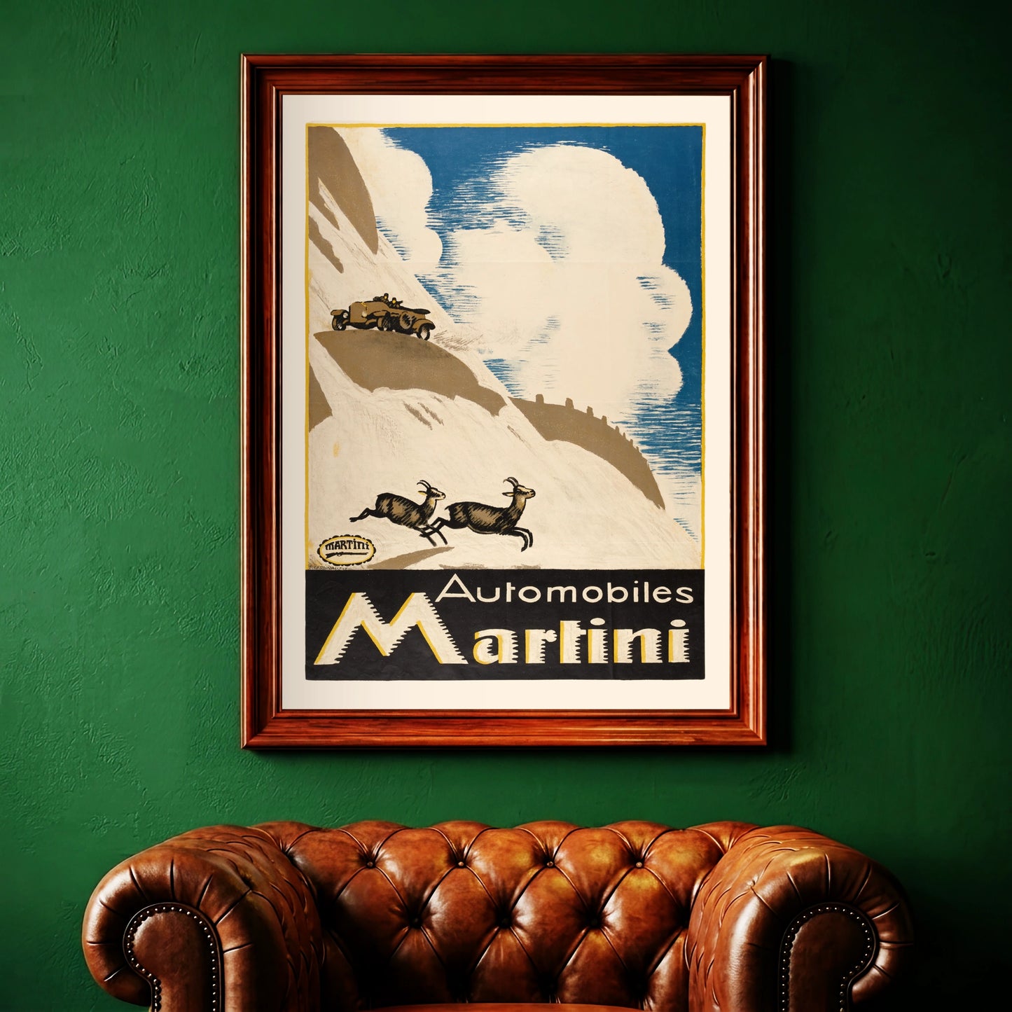 Schweizer Grafikdesign Klassiker 1923 Emil Cardinaux Martini Autos.