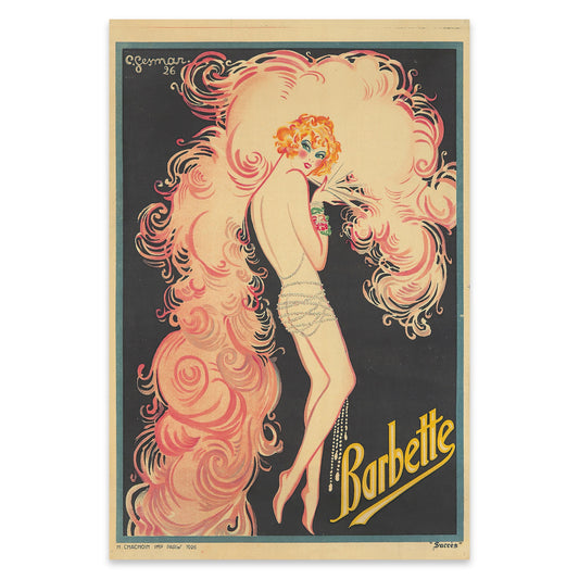 Charles Gesmar Barbette Kunstplakat – elegante historische Grafik des Pariser Nachtlebens.