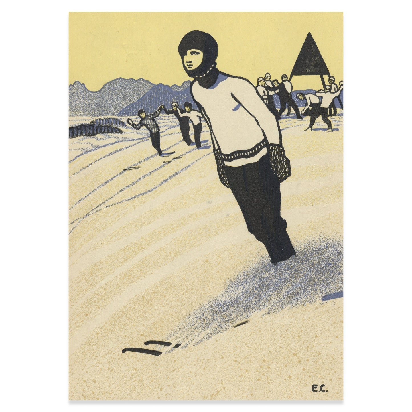Alpines Motiv von 1907 als Kunstdruck für hochwertige Wanddekoration.