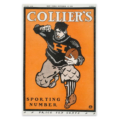 Retro Wandkunst mit Fokus auf historische Typografie und Sportgeschichte.