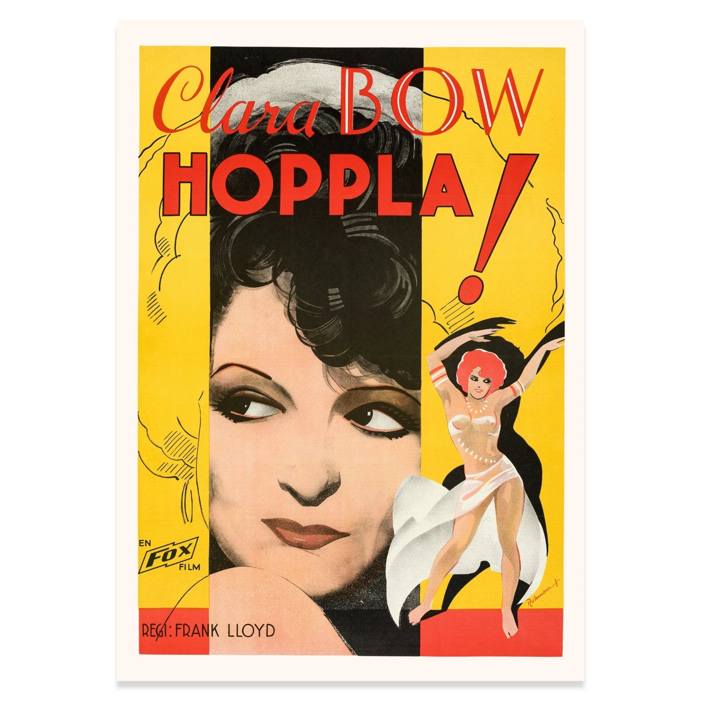 Klassisches schwedisches Plakatdesign der 1930er Jahre für die Fox Film Produktion.