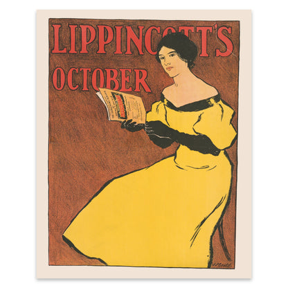 Historisches amerikanisches Zeitschriften-Poster mit herbstlichem Unterton.