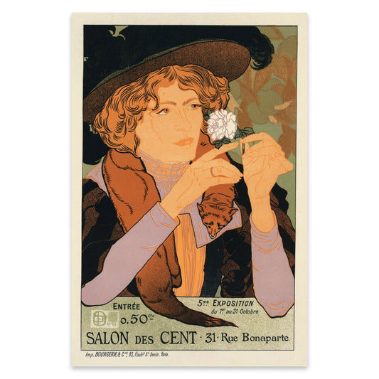 Klassisches französisches Werbeplakat für eine Kunstausstellung in Paris.