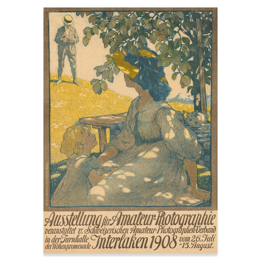Jugendstil-inspiriertes Plakat für eine Fotografie-Ausstellung in der Schweiz 1908.