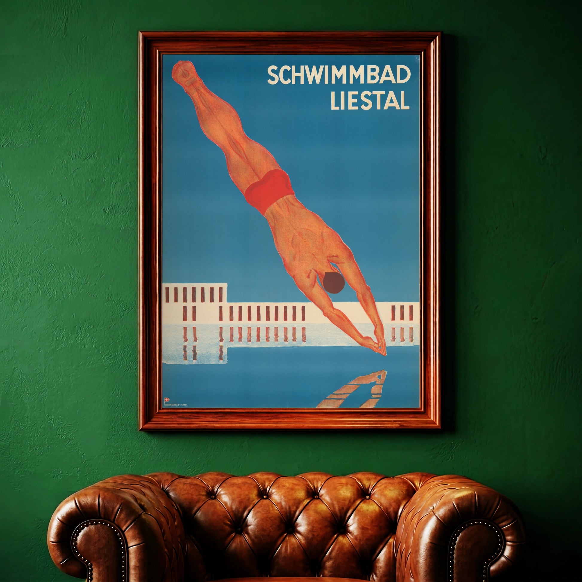 Modernistisches Plakatdesign von Otto Plattner aus dem Jahr 1934 im Schweizer Stil.