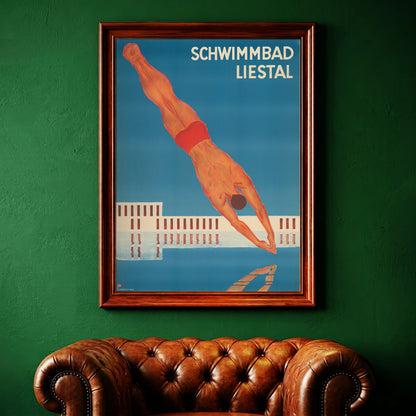 Modernistisches Plakatdesign von Otto Plattner aus dem Jahr 1934 im Schweizer Stil.