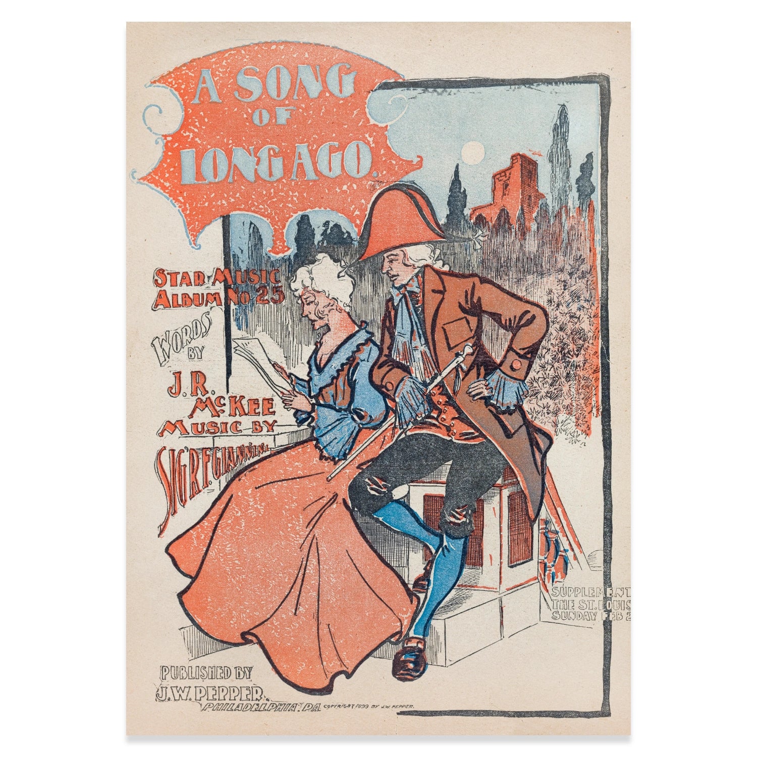 Klassische Illustration für das Star Music Album No 25 aus der Belle Époque.
