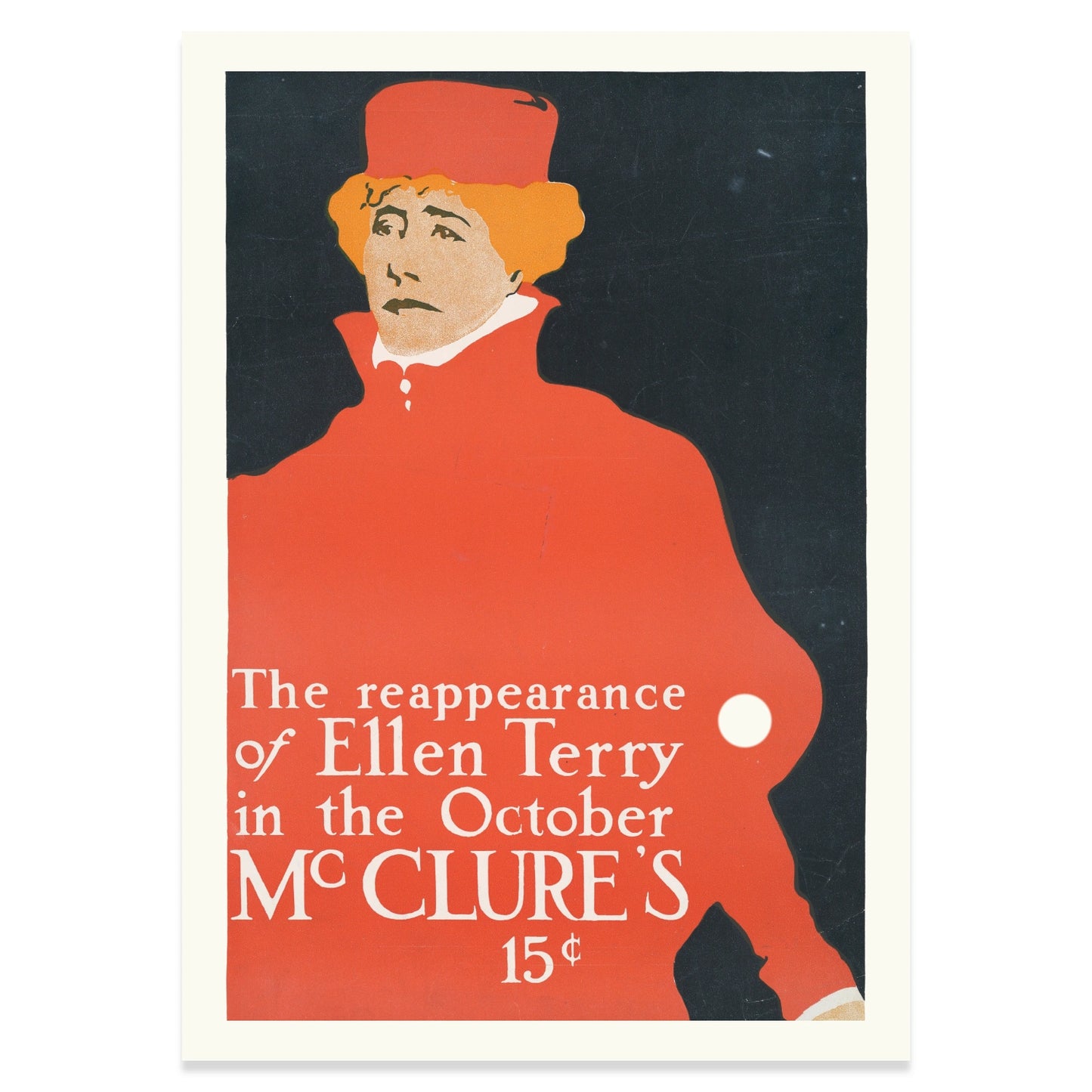Historisches amerikanisches Werbeplakat für eine Oktober-Ausgabe des McClure's Magazins.