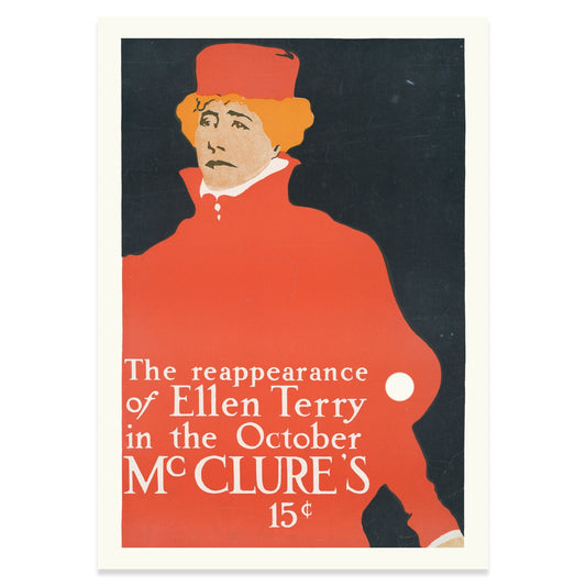 Historisches amerikanisches Werbeplakat für eine Oktober-Ausgabe des McClure's Magazins.