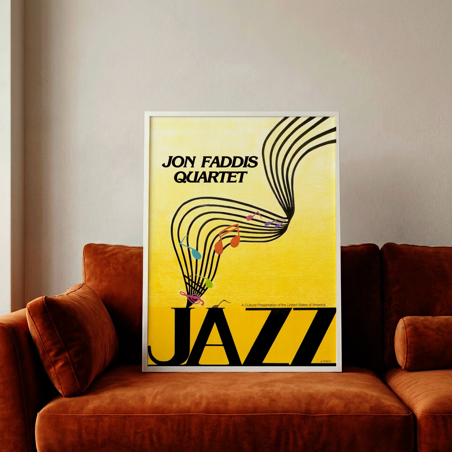 Mid-Century Stil Jazz Konzertplakat der US Information Agency.