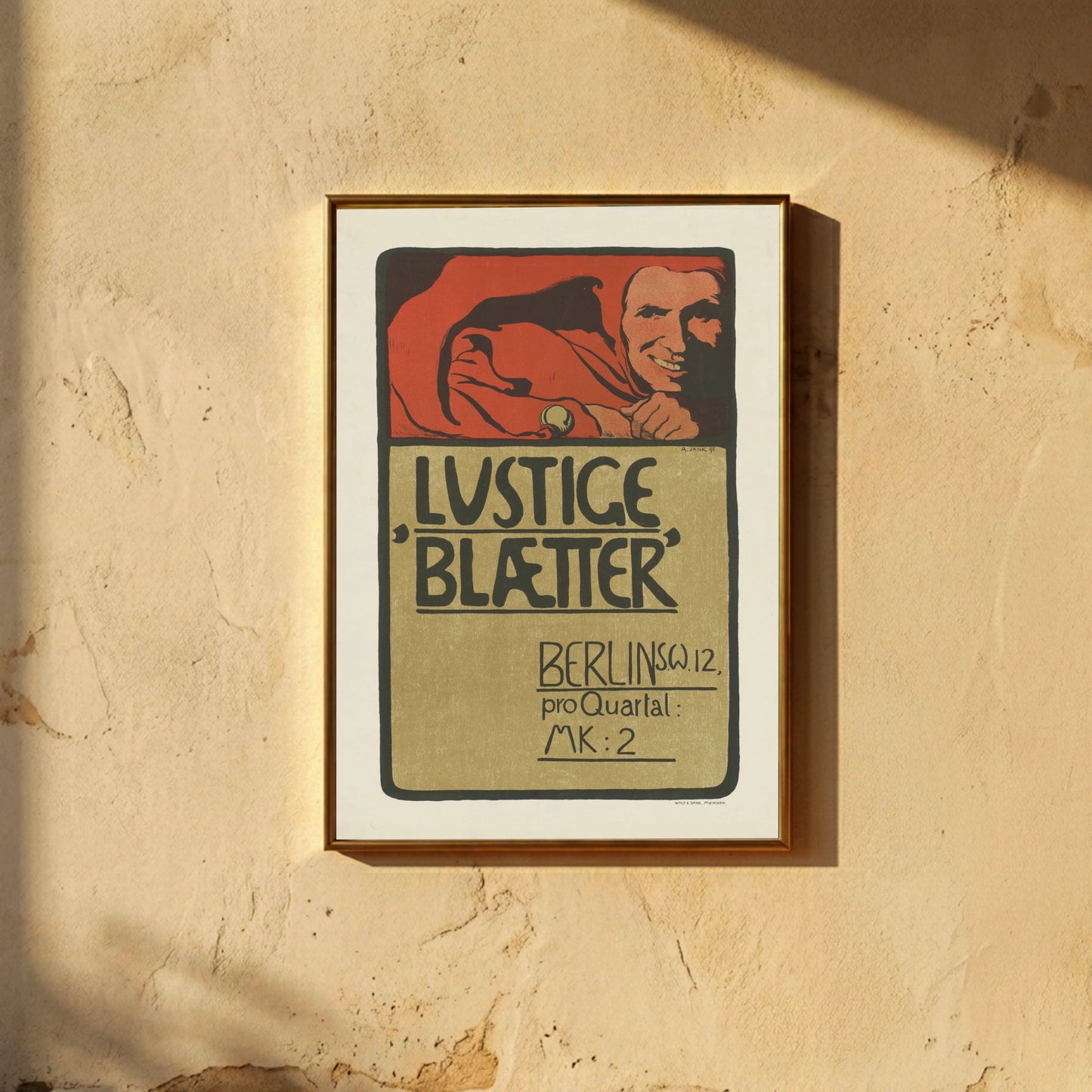 Angelo Jank Illustration für das Berliner Satiremagazin mit markanter schwarzer Typografie.