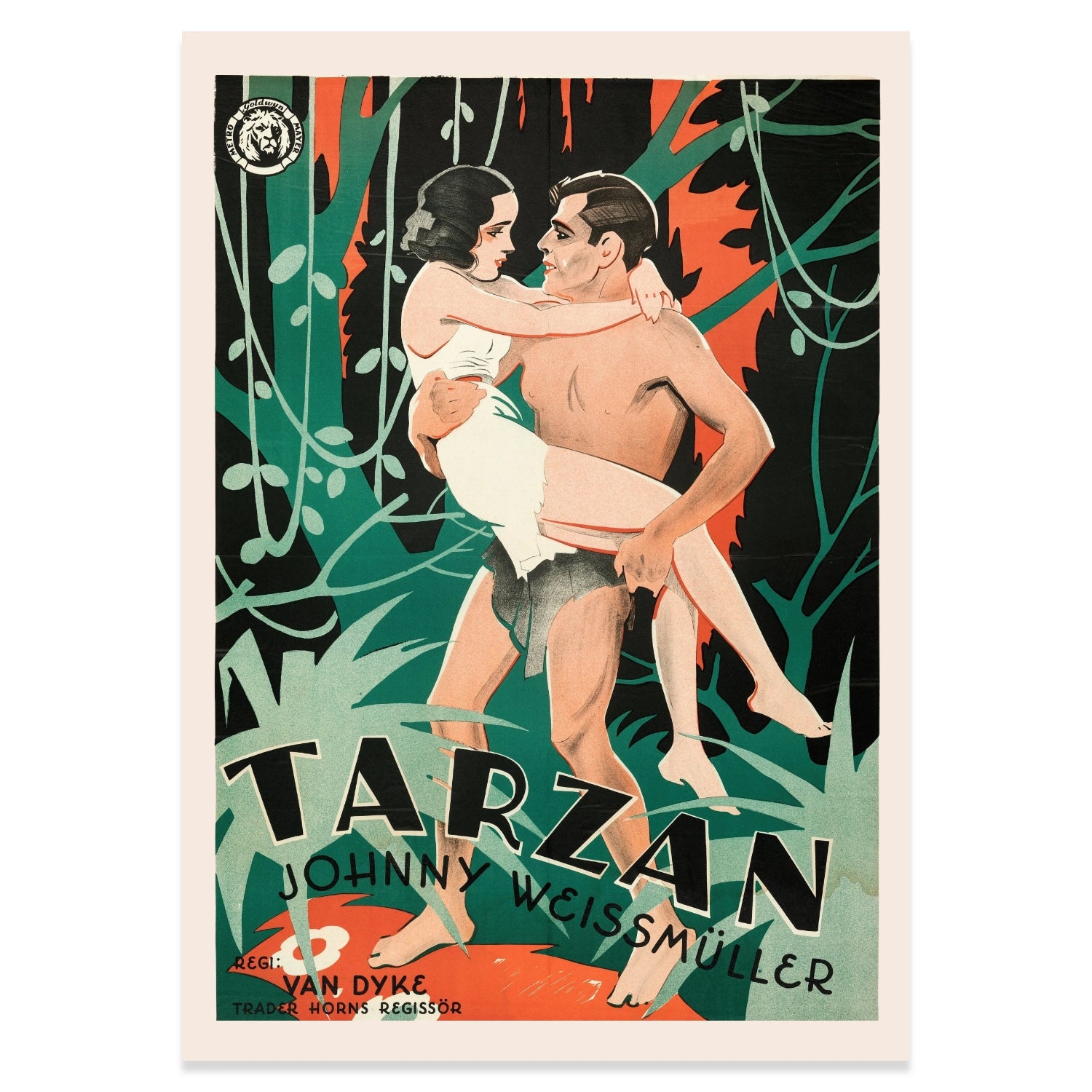 Retro-Filmposter aus den 30er Jahren im illustrativen Stil von Eric Rohman.