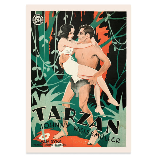 Retro-Filmposter aus den 30er Jahren im illustrativen Stil von Eric Rohman.