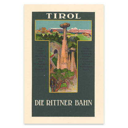 Klassisches Tiroler Tourismusplakat der Jahrhundertwende von Tony Grubhofer.