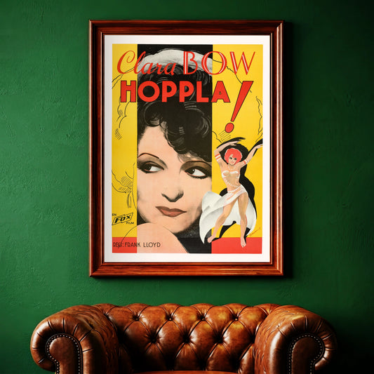 Nahaufnahme von Clara Bow auf einem schwedischen Kinoplakat von Eric Rohman.