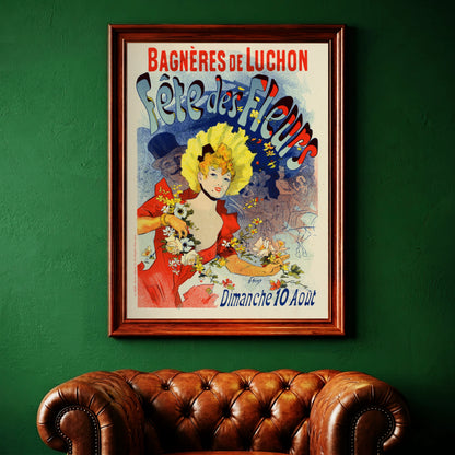 Französisches Werbeplakat der Belle Époque für ein Event am 10. August 1898.