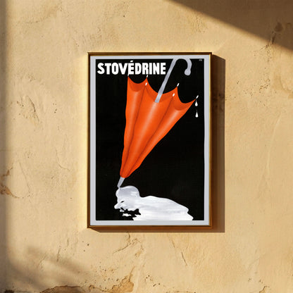 Historisches Werbeposter im Stil der Jahrhundertmitte mit Fokus auf Schutz und Linderung.