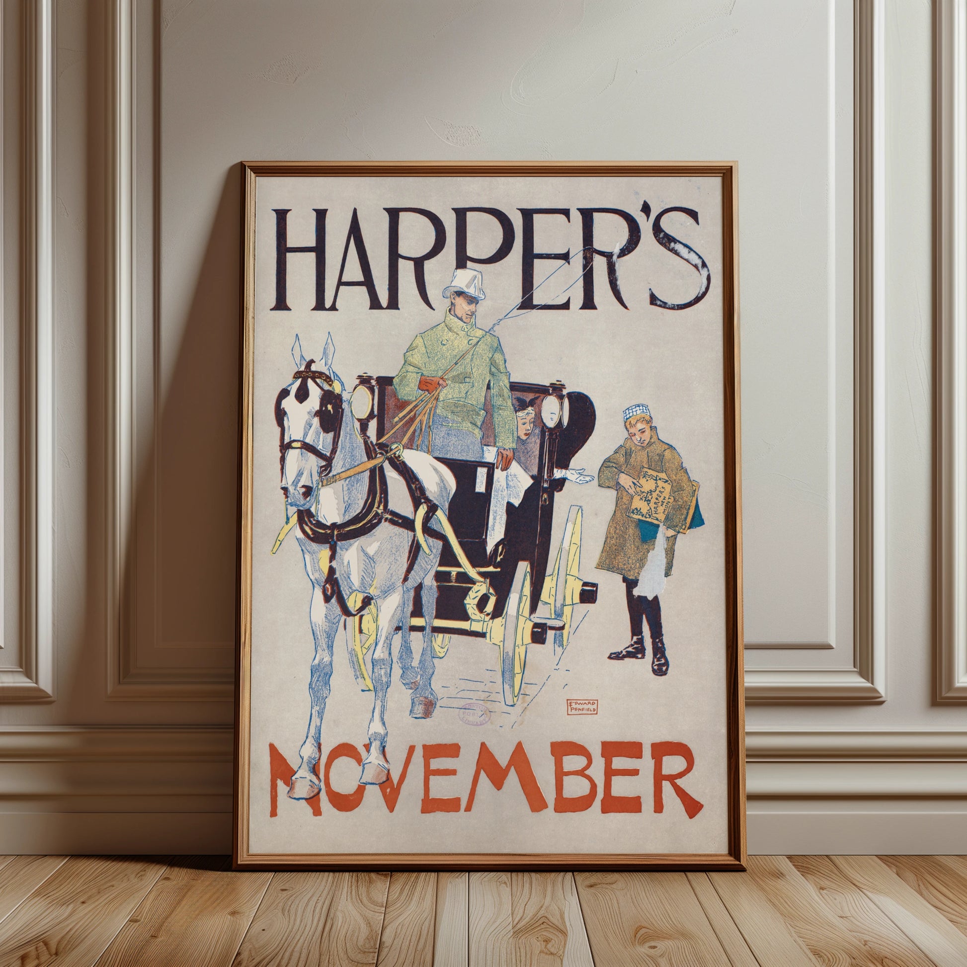 Historisches Harper’s Magazine Cover von 1893, gestaltet von Edward Penfield.