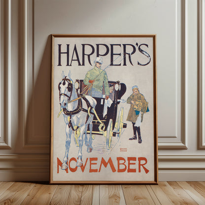 Historisches Harper’s Magazine Cover von 1893, gestaltet von Edward Penfield.