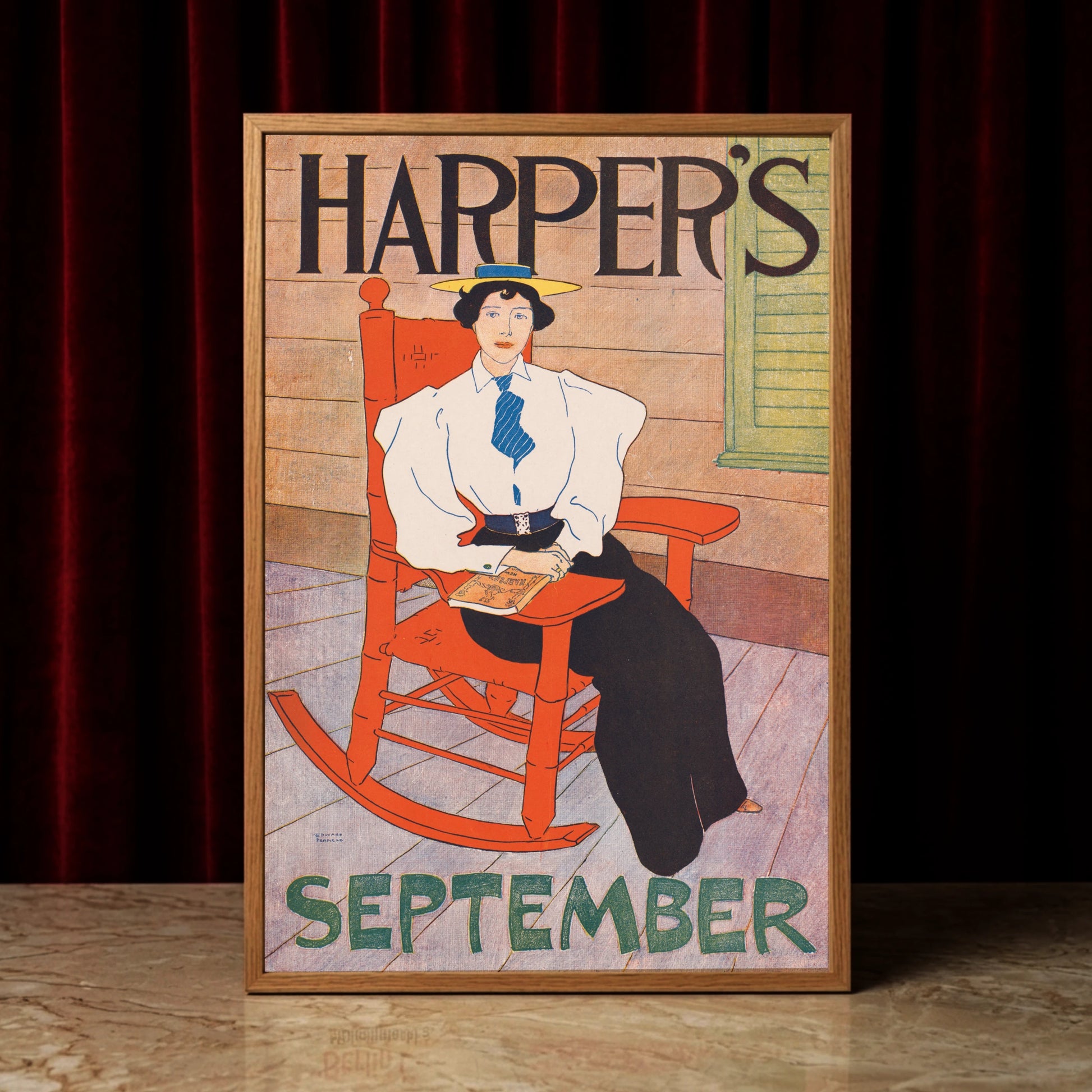 Edward Penfield Illustration für Harper's Magazine im Art Nouveau Stil.