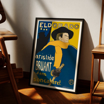 Historisches Werbeplakat für das Cabaret Eldorado von 1892 mit Aristide Bruant.