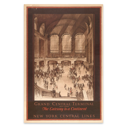 Retro-Poster der New York Central Lines im Stil von 1920.