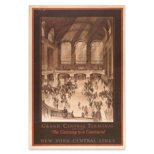 Retro-Poster der New York Central Lines im Stil von 1920.