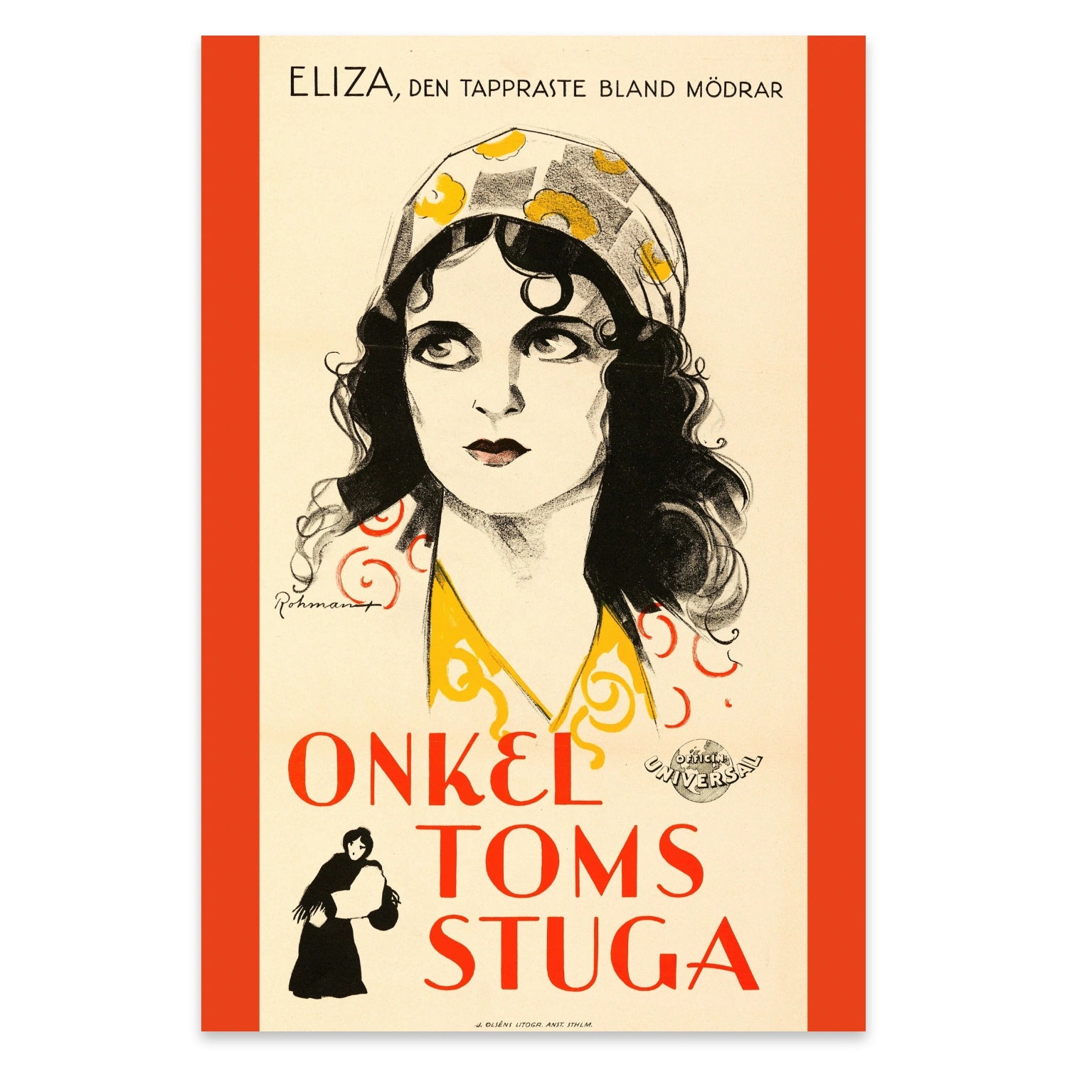 Klassische Filmkunst von 1928 zeigt Eliza als die tapferste der Mütter auf einem Kunstdruck.