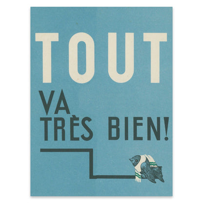 Klassisches Mid-Century Grafikdesign aus Frankreich für die Wanddekoration.