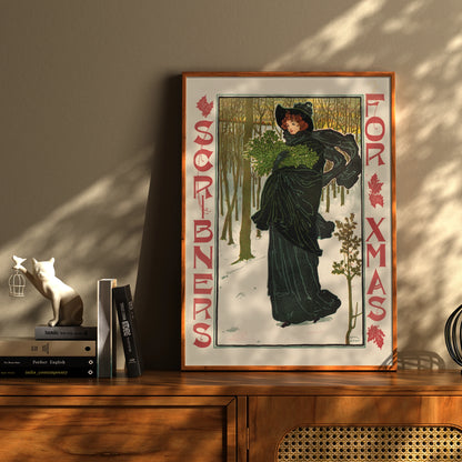 Vintage Weihnachtsposter Scribner's Magazine Louis Rhead 1895